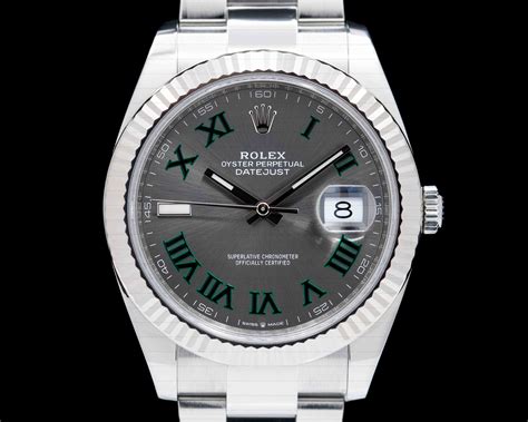 rolex datejust 41 rhodium green roman numerals|Rolex Datejust 41 release date.